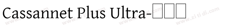 Cassannet Plus Ultra字体转换